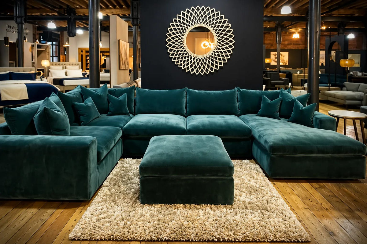 Alan U shape chase sofa set